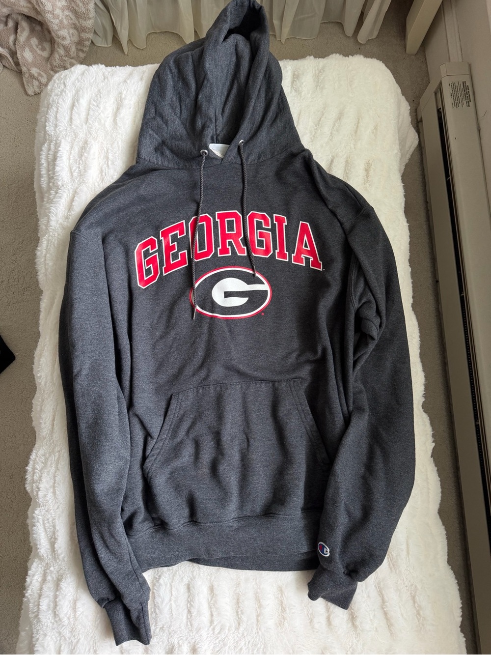 Georgia Bulldogs Champion Charcoal Gray Hoodie Size L